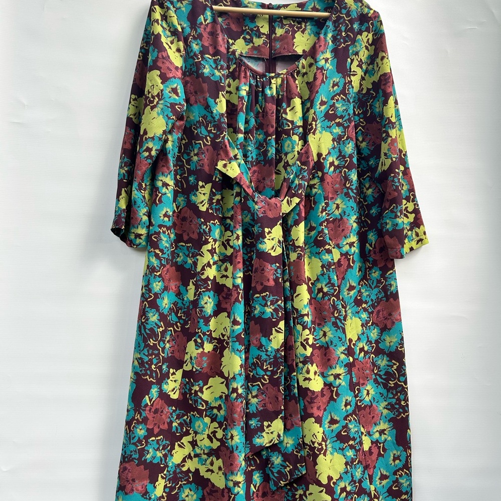 Floral Midi Dress in Multicolor